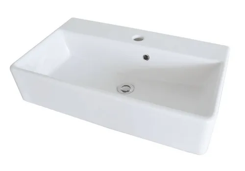 FACKELMANN Waschbecken Keramik Waschbecken - Elegantes Keramik-Waschbecken für modernes Baddesign, pflegeleicht und langlebig.