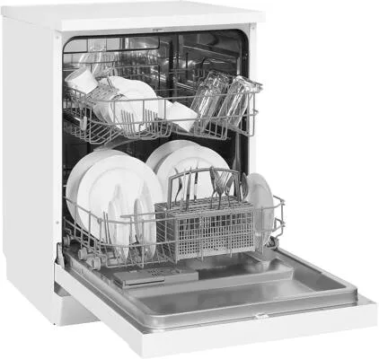 Exquisit GSP6012-030E Geschirrspüler - 60 cm breiter Standgeschirrspüler für 12 Maßgedecke, mit LED-Anzeige und Eco-Funktion für energieeffizientes Spülen.