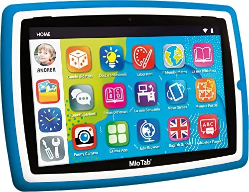 Liscianigiochi LISCIANI-Mio Tab 10 Zoll Tutor XL 2022, Kinder 3-6 Jahre, Autonome, sensorische Fähigkeiten, Hand-Auge-Koordination, Mehrfarbig, 97043