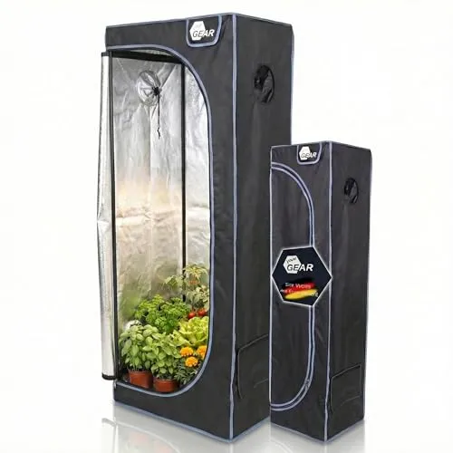 yourGEAR Grow-Zelt Plantsville 40x40x160 cm - Das yourGEAR Grow-Zelt Plantsville bietet optimale Bedingungen für die Anzucht von Pflanzen zu Hause. Mit einem lichtundurchlässigen Stoff und einem stabilen Rahmen eignet es sich ideal für alle Pflanzenarten. Perfekt für den Indoor-Einsatz!
