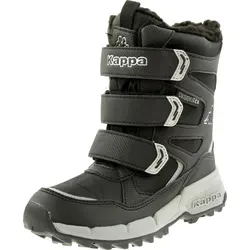 Kappa Unisex Kinder Stiefel Winterschuh gefüttert Schwarz 260902K - Wanderschuhe für Kinder, gefüttert und ideal für kalte Tage, robust und bequem für Abenteuer im Schnee.