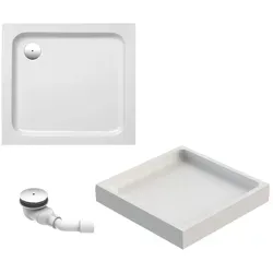 Schulte Duschwanne 90x80 cm, Weiß, Modell Cala