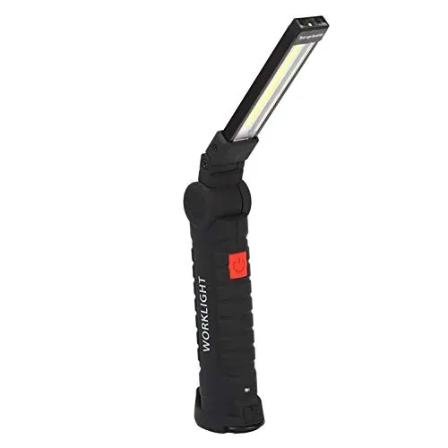 Wiederaufladbare USB-Arbeitsleuchte, COB LED-Inspektionslampe Taschenlampe Tragbare LED-Taschenlampe Klapp Inspektionslampe Inspektionslampe Campingleuchte mit Magnetfuß und Haken für Zuhause, Werksta