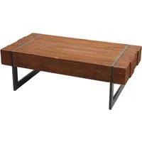 Couchtisch MCW-A15a - Rustikaler Wohnzimmertisch aus massivem Tannenholz - Couchtisch aus hochwertigem Tannenholz, 40x120x60cm, mit Fußbodenschonern. Ideal für rustikale Wohnstile und ausgezeichnet mit dem Mittelstandspreis für soziale Verantwortung.