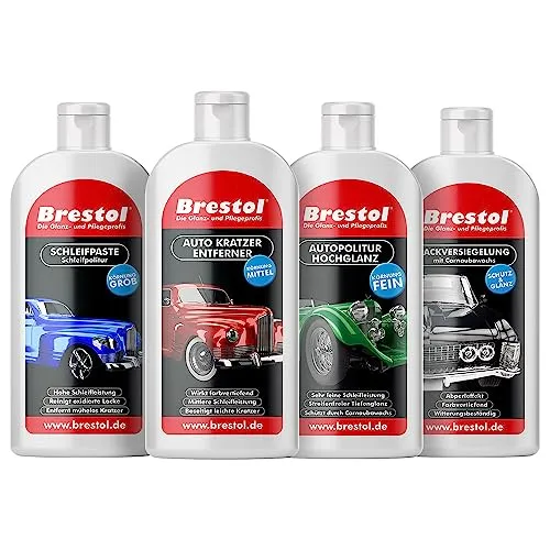 Komplettes Autopolitur Set - Kratzerentferner, Hochglanzpolitur, Lackversiegelung & Schleifpaste - Autopflege & Motorradpflege: Effektives Set zur Kratzerentfernung, Hochglanzfinish und langanhaltendem Lackschutz für Ihr Fahrzeug.
