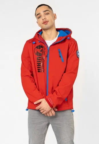 Stitch & Soul Softshelljacke - Übergangsjacke mit Innenfleece, ideal für Outdoor-Aktivitäten und sportliche Looks, bietet angenehme Wärme und Komfort in der Farbe red.