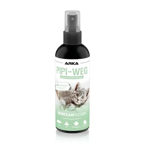 ARKA Katzenurin Entferner Spray 100 ml – Enzymreiniger gegen Katzenpipi, Uringeruch & Flecken unterwegs – biologisch, sicher & ideal für Sofa, Auto, Katzenklo, Reisen & Textilien – PIPI-Weg to-Go
