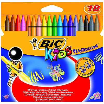 Kredki świecowe BiC Kids Plastidecor pudełko 18 szt. BIC 3270220000358