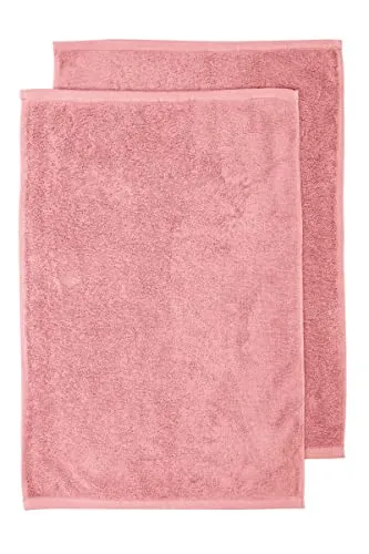 jilda-tex Handtuch Duschtuch Gästetuch Badematte Set Soft Cotton 100% Bio-Baumwolle GOTS (Altrosa, 2er-Set Badematte (2X 50x70 cm))