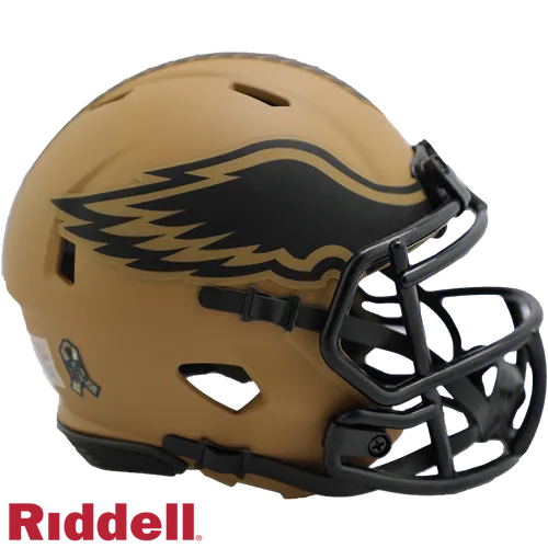 Philadelphia Eagles NFL Riddell 2023 Salute Service Speed Mini Helm Football