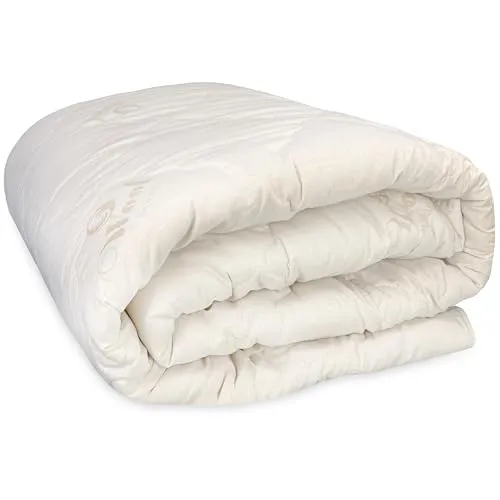 Merino Premium Schafschurwolle Steppbettdecke – Natürlich, Atmungsaktiv & Ganzjährig Nutzbar (200x200 cm)