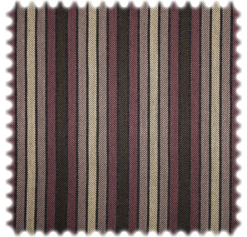 Heiro Stoff AKTION Jacquard Streifen Möbelstoff Ipanema Beige / Violett / Braun, Polsterstoff Meterware - Breite:140 cm