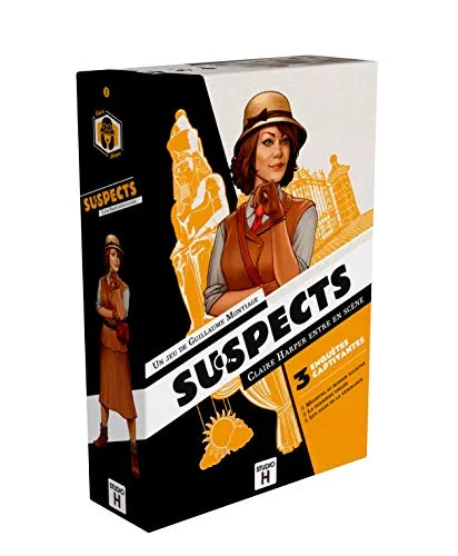 STUDIO H Verdächtige – Ermittlungsspiel – 3 Verschiedene Szenarien in der Box – von 1 bis 6 Spielern – ab 10 Jahren.