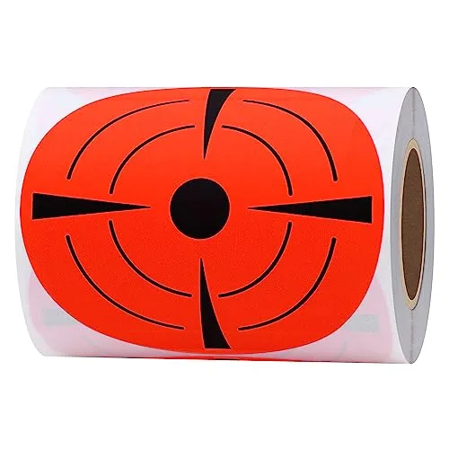 Hylabelest Zielwechsler, runde Selbstklebende Schießscheiben, Punkte, Etiketten, 7,62 cm, Fluoreszierendes Rot