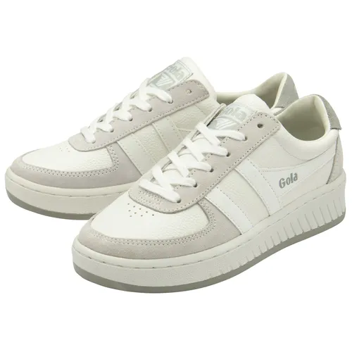 Gola Sneaker Grandslam 88 Damen – Weiß/Hellgrau, Größe 41 (US 10) - Stylischer Leder-Sneaker von Gola, ideal für vielseitige Outfits. Die auffälligen Gola-Streifen verleihen einen besonderen Look. Perfekt für jeden Kleiderschrank!