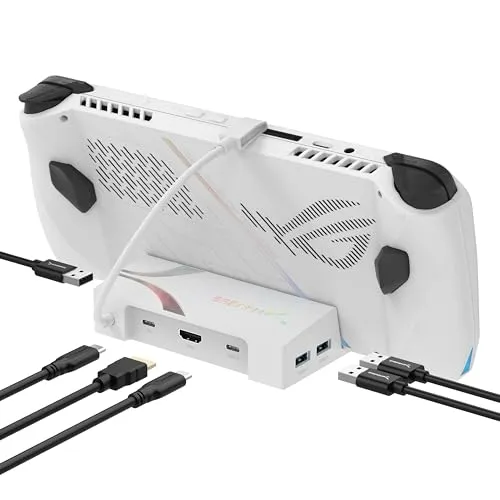 SABRENT Dockingstation für Asus Rog Ally, 6-in-1 Dock mit 4K HDMI und Power Delivery - Dockingstationen für tragbare Computer, 6-in-1 mit 4K@60Hz HDMI und bis zu 95W Power Delivery für schnelles Laden und optimale Gaming-Erlebnisse.