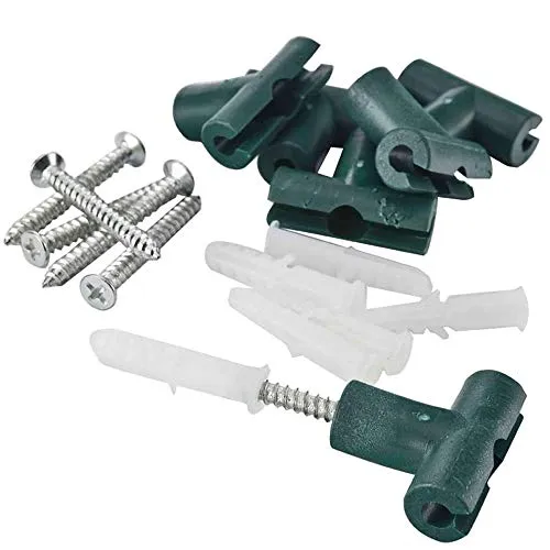 Produktbild TENAX Clips zur Wandbefestigung für Rankgitter Tenax Corolla, Packung à 6 Stück, Grün