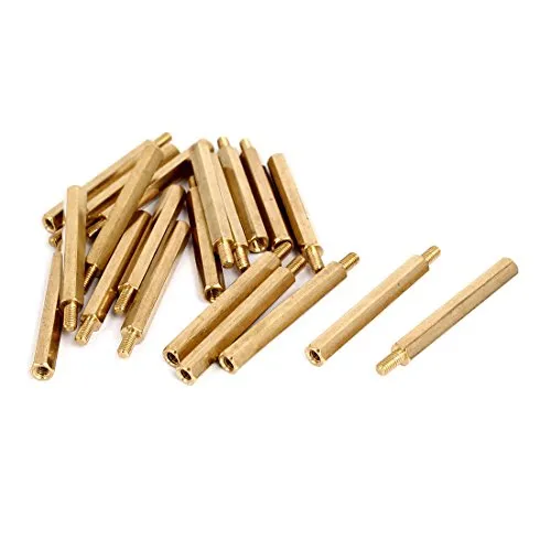 sourcing map 20 Stück M3 Sechskant Säule Stecker auf Buchse PCB Abstandshalter 35 mm + 6 mm