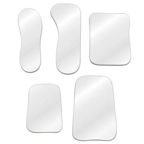 Stück Zahnspiegel Mundspiegel, Zahnarztspiegel Kieferorthopädische Inspektionsspiegel, Irregulär Zweiseitiges Spiegel Zahnpflege Set für Klinische Zahnärzte Zahnarzt Spiegel 5