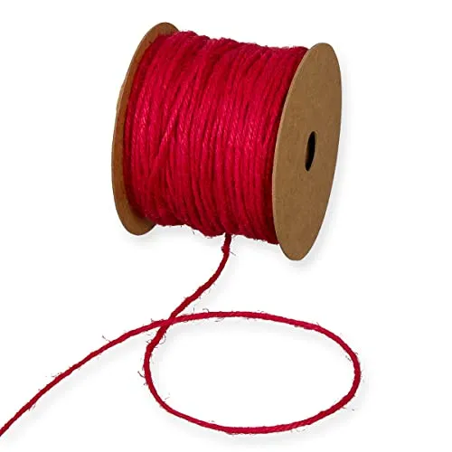 HALBACH Jutekordel Basic Juteband 2.0 mm breit 50.0 m lang 100 Jute Ganzjährig einsetzbar Rot