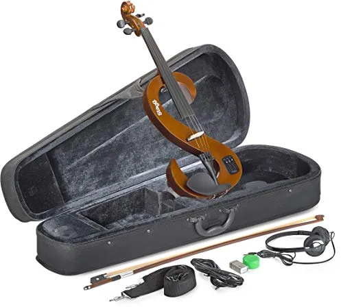 Stagg EVN 4/4 VBR Violinenset elektrisch mit HD Phone/Softcase violinburst