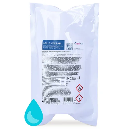 Wellsamed GmbH wellsaclean Desinfektionstücher Nachfüllbeutel 120 St.: neutral