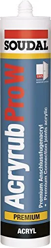 Soudal Acryl ACRYRUB PRO W hochwertiger Acryldichtstoff Kartusche 310ml grau