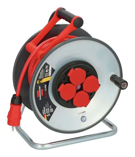 Brennenstuhl professionalLINE SteelCore Kabeltrommel SC 3210 IP44, 33m - Kabeltrommel für den professionellen Einsatz, IP44 Spritzwasserschutz und hohe Sicherheit dank Stahlgehäuse, ideal für Baustellen und Außenbereiche.