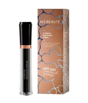 M2 BEAUTÉ Eyebrow Renewing Serum mit Gratis Geschenk – 2 Metallic Straws