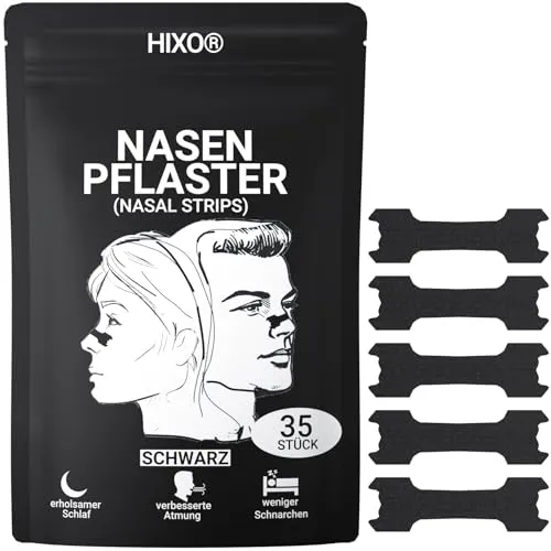 35x Schwarze Premium Nasenpflaster „Black Edition“ | Nasenstrips für freie Atmung im Alltag, in der Nacht & beim Sport – hautfreundlich, ohne Wirkstoffe