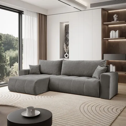 Gepolstertes Ecksofa CLOUD Wind 21 - Ecksofa mit Schlaffunktion, bietet außergewöhnlichen Komfort und praktischen Stauraum für Bettwäsche. Perfekt für moderne Wohnzimmer, vielseitig und stylish.