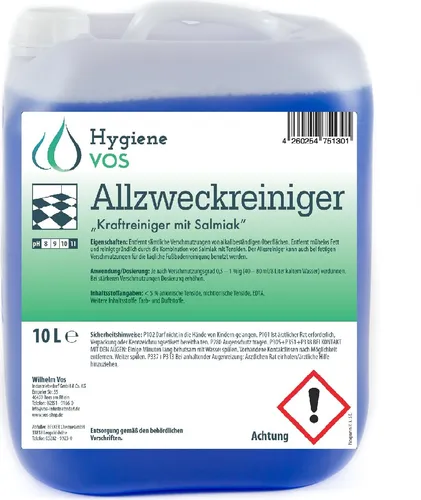 Hygiene Vos Allzweckreiniger mit Salmiak 10 Liter
