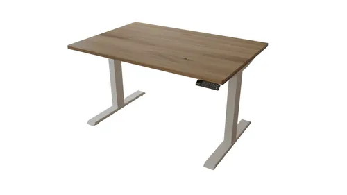 MeinMassivholz elektrisch höhenverstellbarer Schreibtisch aus Wildeiche/Kernbuche - Eleganter Schreibtisch mit elektrischem Höhenverstellmechanismus (65-130 cm) und USB-C-Ladefunktion. Ideal zur individuellen Anpassung Ihrer Arbeitsumgebung und für ein stilvolles Büroambiente.