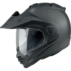 Arai Tour-X5 Solid Endurohelm - Matt-Schwarz - L - Motorradhelm mit neuem VAS-A Visiersystem für optimale Abgleitfähigkeit und erweiterte Sicht. Ideal für Adventure, Off-Road und On-Road Fahrten, sorgt für höchsten Schutz und Komfort.
