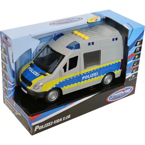 Speedzone Polizei-Van mit Light &Sound, Friktion, 1:16