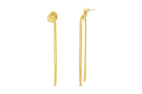 Ars-Argenti Paar Ohrhänger - Glamouröse 18K doppelt vergoldete Ohrhänger - Ohrhänger aus massivem, hypoallergenem Material, wasserfest und nickel-/bleifrei - der perfekte stilvolle Akzent für jeden Anlass.