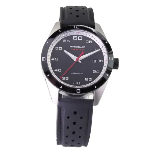 Montblanc Herren Uhr Timewalker Automatic 41 mm - Luxus Armbanduhr - Elegante Herren-Armbanduhr mit 41 mm Gehäuse aus Edelstahl, mechanischem Uhrwerk und mattem Gehäusefinish. Ideal für stilbewusste Männer, geliefert in Originalverpackung mit Papieren.
