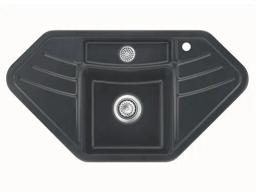 Systemceram Vega Eck Schiefer Keramikspüle von systemceram