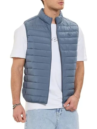 Redbridge Steppweste Leichte Übergangsweste mit Stehkragen und Reißverschluss Blau XL - Moderne Steppweste für Herren, ideal für wechselhafte Temperaturen. Leicht und angenehm zu tragen, perfekt zum Layern über Hoodies oder Shirts. Sportlicher Look für Freizeit, Reisen und den Alltag.