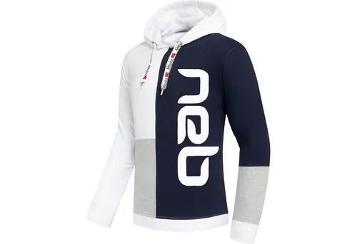 Nebulus Hoodie NEB, P5042 - Herren, grau-navy-weiß, XL
