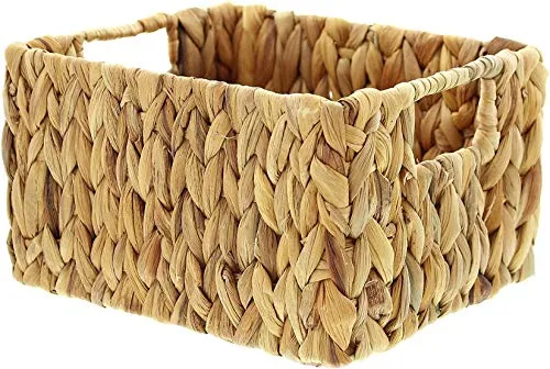 Korb aus Wasserhyazinthe, 22x19x13 cm, Badkorb, Aufbewahrungskorb