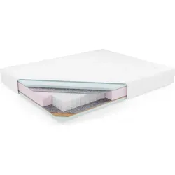 Kaiser Möbel Taschenmatratze KRETA, 80x200 cm, H2/H3 – Beidseitig nutzbar - Beidseitige Taschenfederkernmatratze mit optimaler Unterstützung für einen erholsamen Schlaf. Ideal für individuelle Bedürfnisse dank zwei Härtegraden und hochwertiger Verarbeitung.