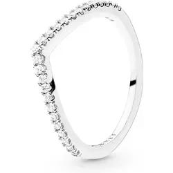 PANDORA Damen-Ringe zirkonia Ringgröße 60 - Eleganter Stapelring aus Sterling Silber - Ringe für Damen, stilvoll mit funkelnden Zirkonia und ideal zum Kombinieren für einen individuellen Look.
