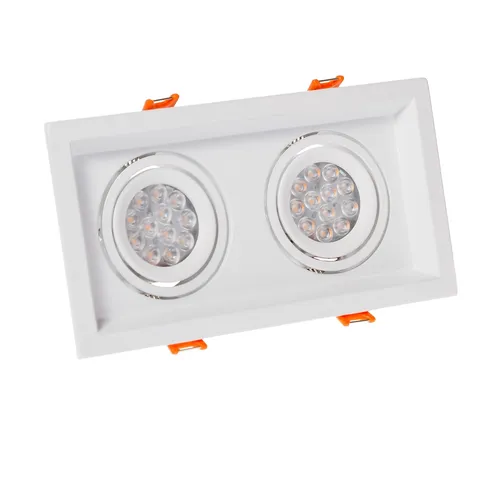 LED MDD Mini Due GU10 2fach Einbaustrahler IP20 max.10W schwenkbar weiß eckig