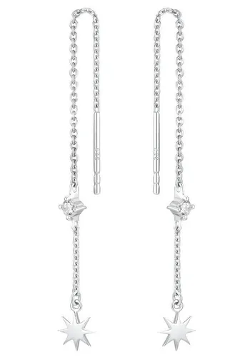Amor Ohrhänger 925 Sterling Silber mit Zirkonia, 7,3 cm - Elegante Ohrringe für Damen aus 925 Sterling Silber im Stern-Design, ideal als Geschenk in Schmuck Geschenk Box – perfekt für besondere Anlässe.