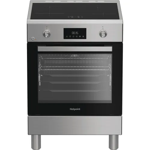 Hotpoint H6I8LMSAX Freistehender Herd mit Induktionskochfeld