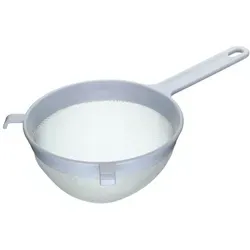 KitchenCraft Rundes Sieb of Kunststoff mit Masche zum Sieben von Püree und Brühe, 18 cm - Grau