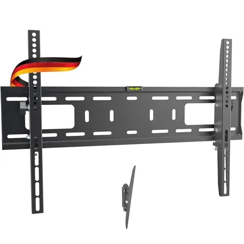 Schwaiger 719376 TV-Wandhalterung bis 70 Zoll - TV-Wandhalterung für Flachbildschirme bis 70 Zoll, neigbar und bis 50 kg belastbar. Integrierte Wasserwaage für einfache Montage und exakte Ausrichtung.