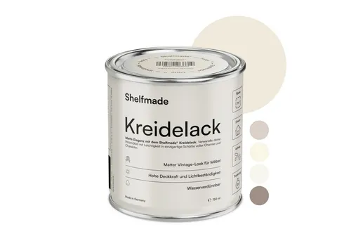 shelfmade Kreidefarbe Kreidefarbe Möbel Shabby Chic Holzlack DIY - Chalk Paint matter Look