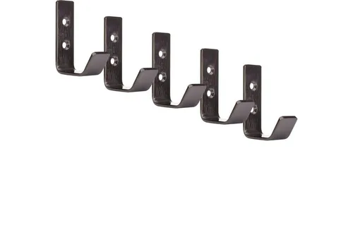 SO-TECH® Kleiderhaken Wandhaken Edelstahl 60 x 20 x 45 mm oder 142 x 20 x 45 mm, (5-St), kleiner Jackenhaken mit abgerundeten Kanten anthrazit